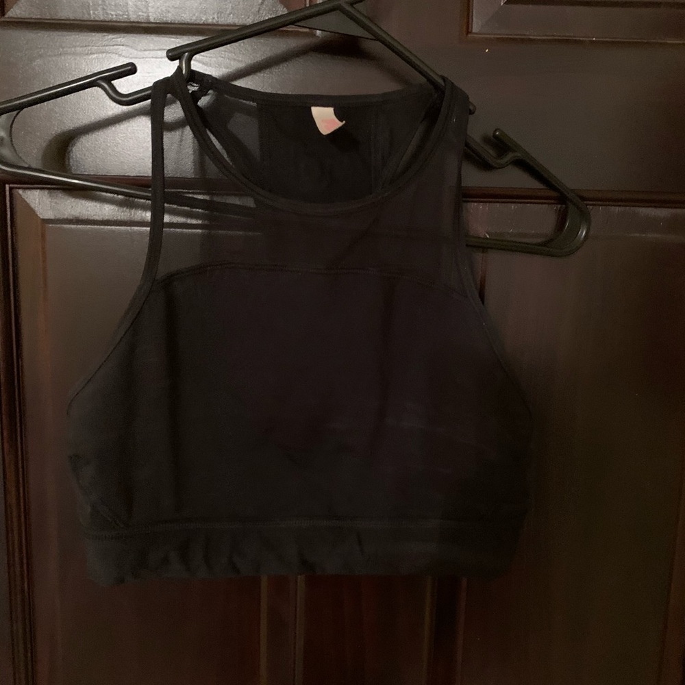 Pink sports bra